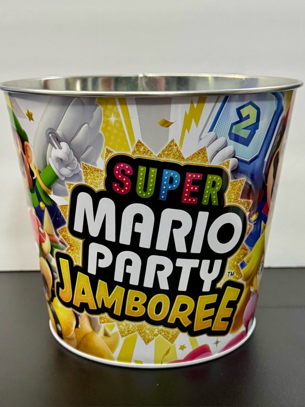 Super Mario Party Jamboree NEW Exclusive Popcorn Bucket Can TIN Target Exclusive
